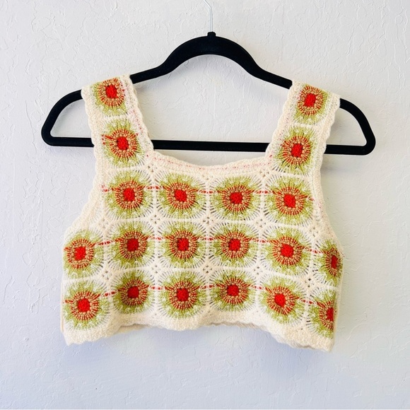 Tops - Hand Knit Boho Hippie Western Crop Top